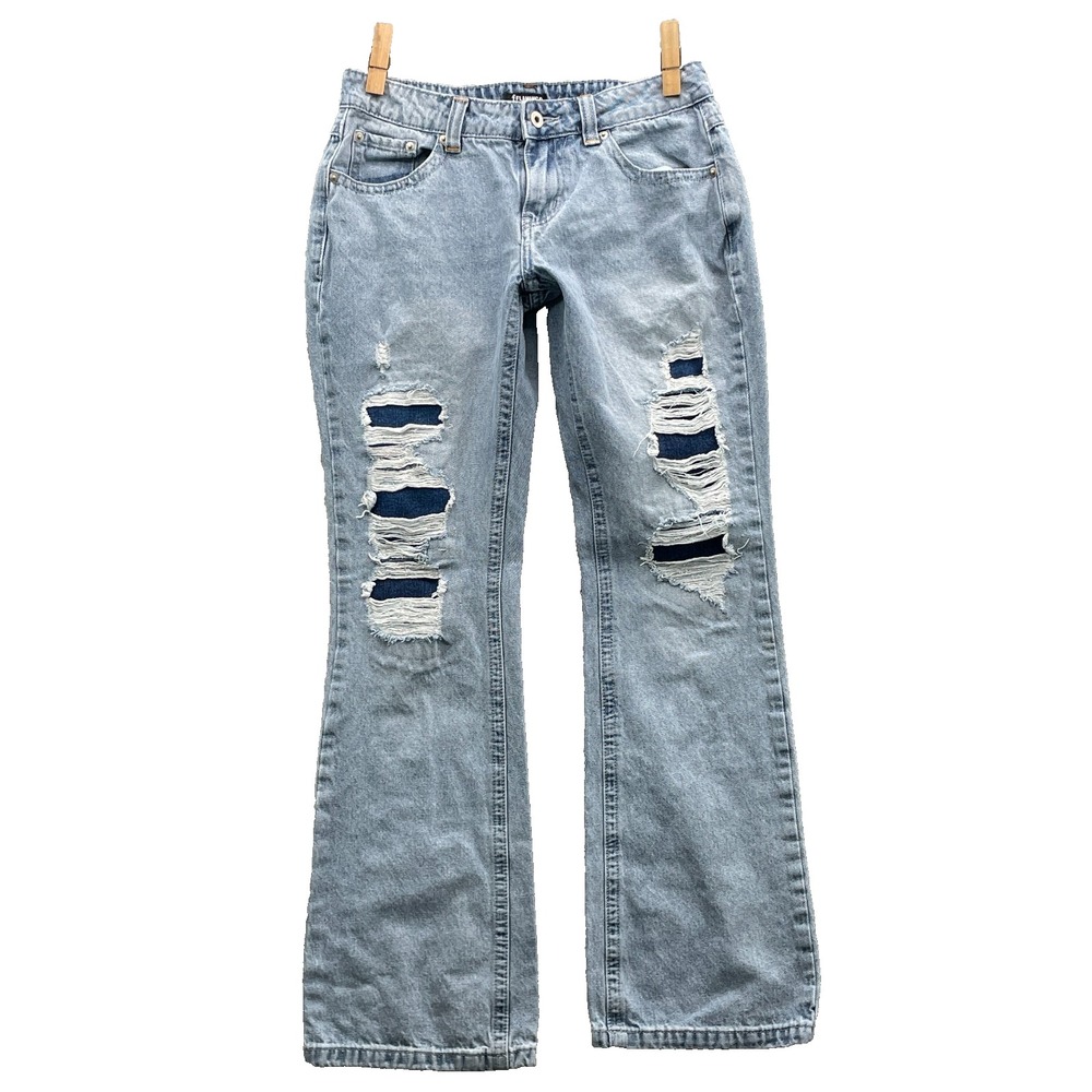 Flamingo Flare Jeans Womens 30x30* Boot Distressed Grunge Western Y2k Rodeo Boho